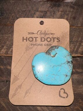 Turquoise Hot Dots Phone Grip - Turquoise